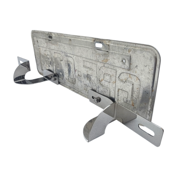Suporte de Placa Dianteiro Invisível Aço Inox Fusca até 1970