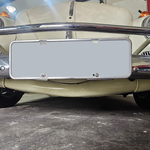 Suporte de Placa Dianteiro Invisível Aço Inox Fusca até 1970 - Imagem 2