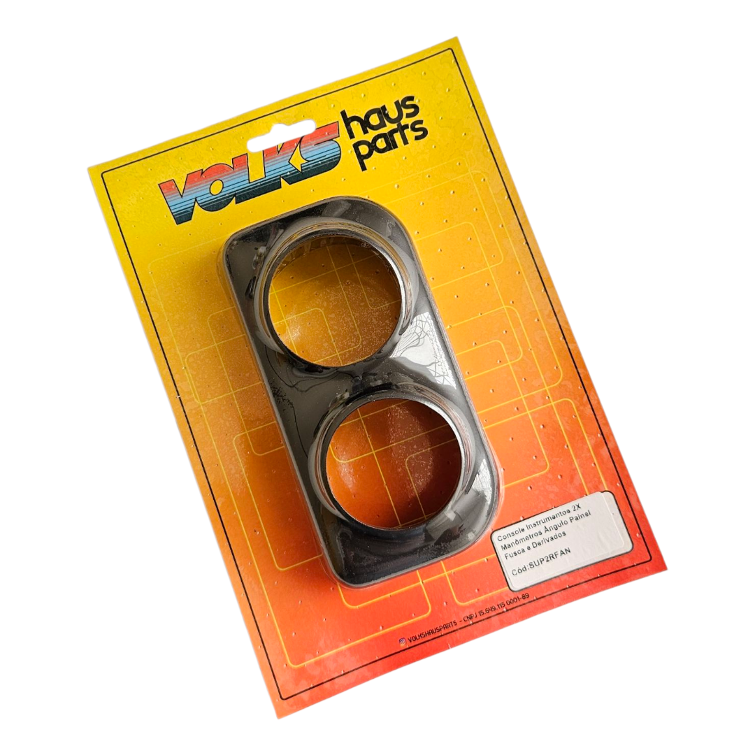 Console Instrumentos 2 Manômetros Ângulo Painel Fusca e Derivados - Imagem 4